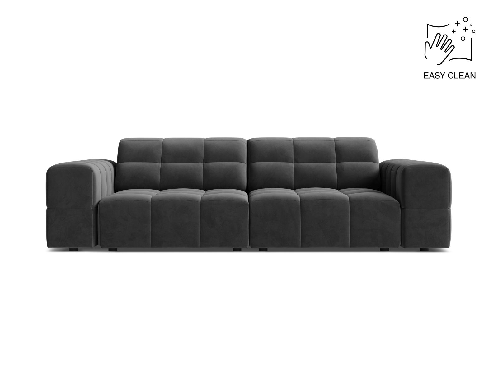 Velvet Sofa, "Jennifer", 3 Seats, 212x102x78