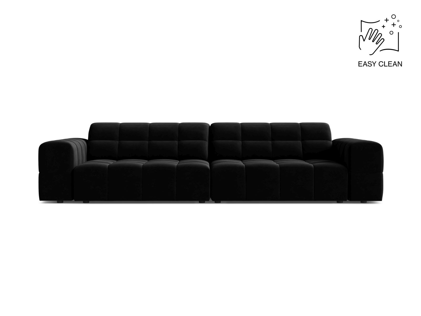 Velvet Sofa, "Jennifer", 4 Seats, 252x102x78