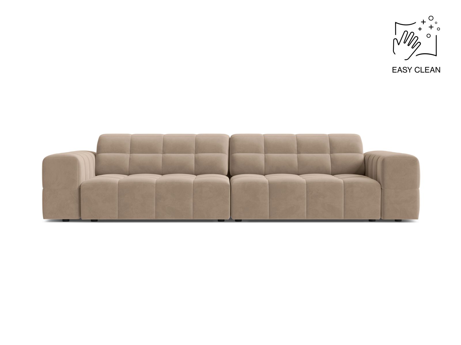 Velvet Sofa, "Jennifer", 4 Seats, 252x102x78