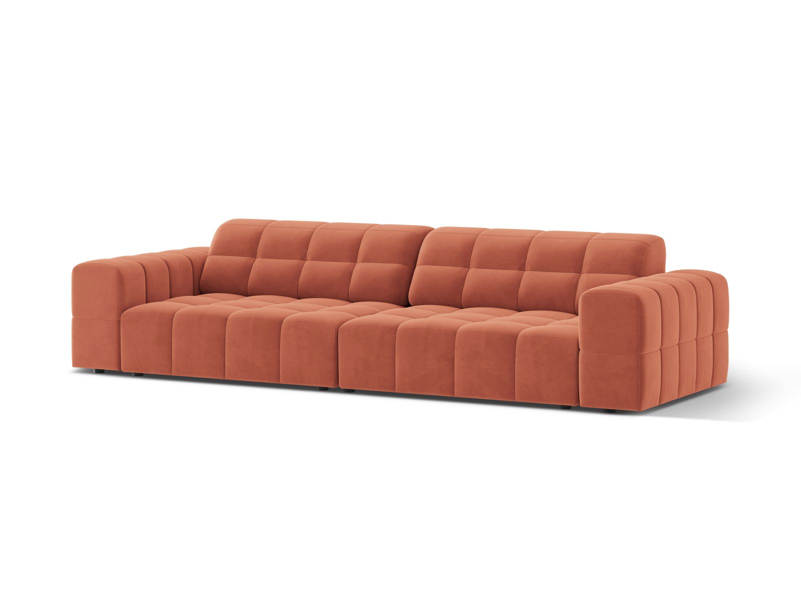 Velvet Sofa, "Jennifer", 4 Seats, 252x102x78