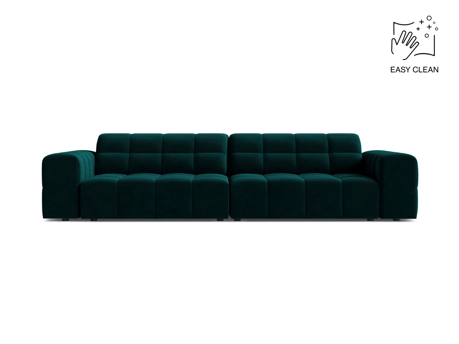 Velvet Sofa, "Jennifer", 4 Seats, 252x102x78
