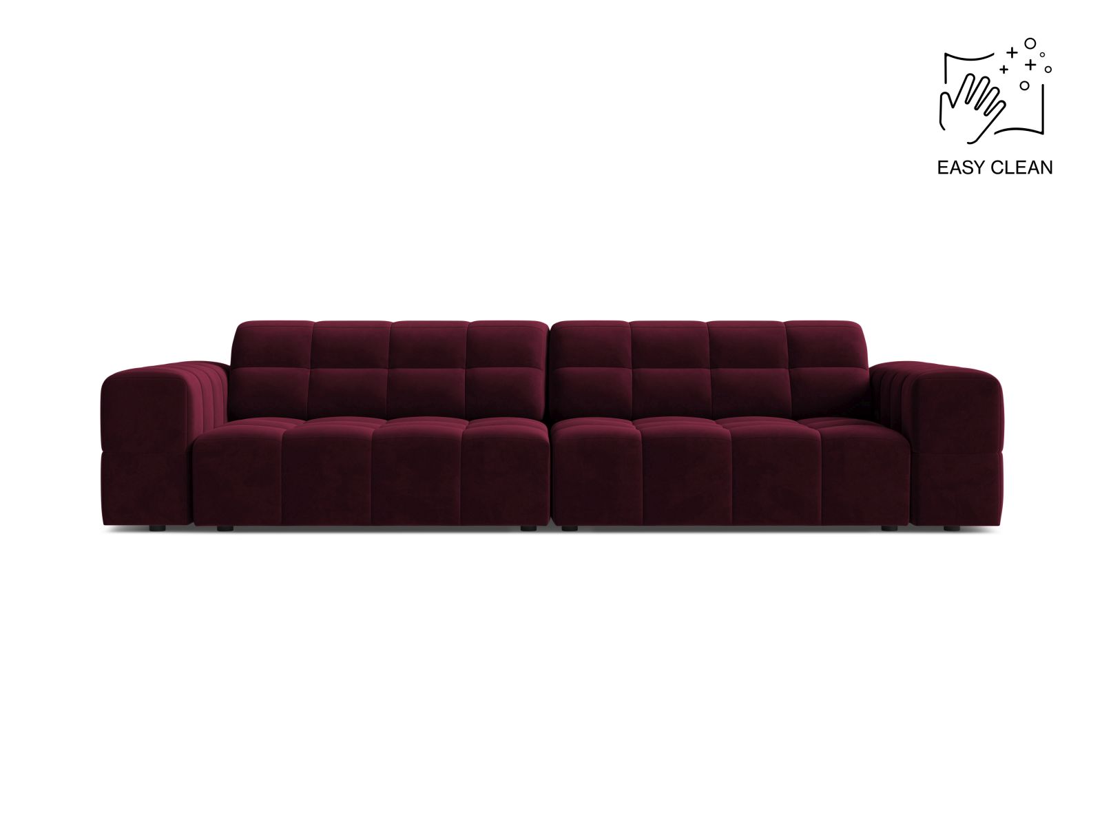 Velvet Sofa, "Jennifer", 4 Seats, 252x102x78