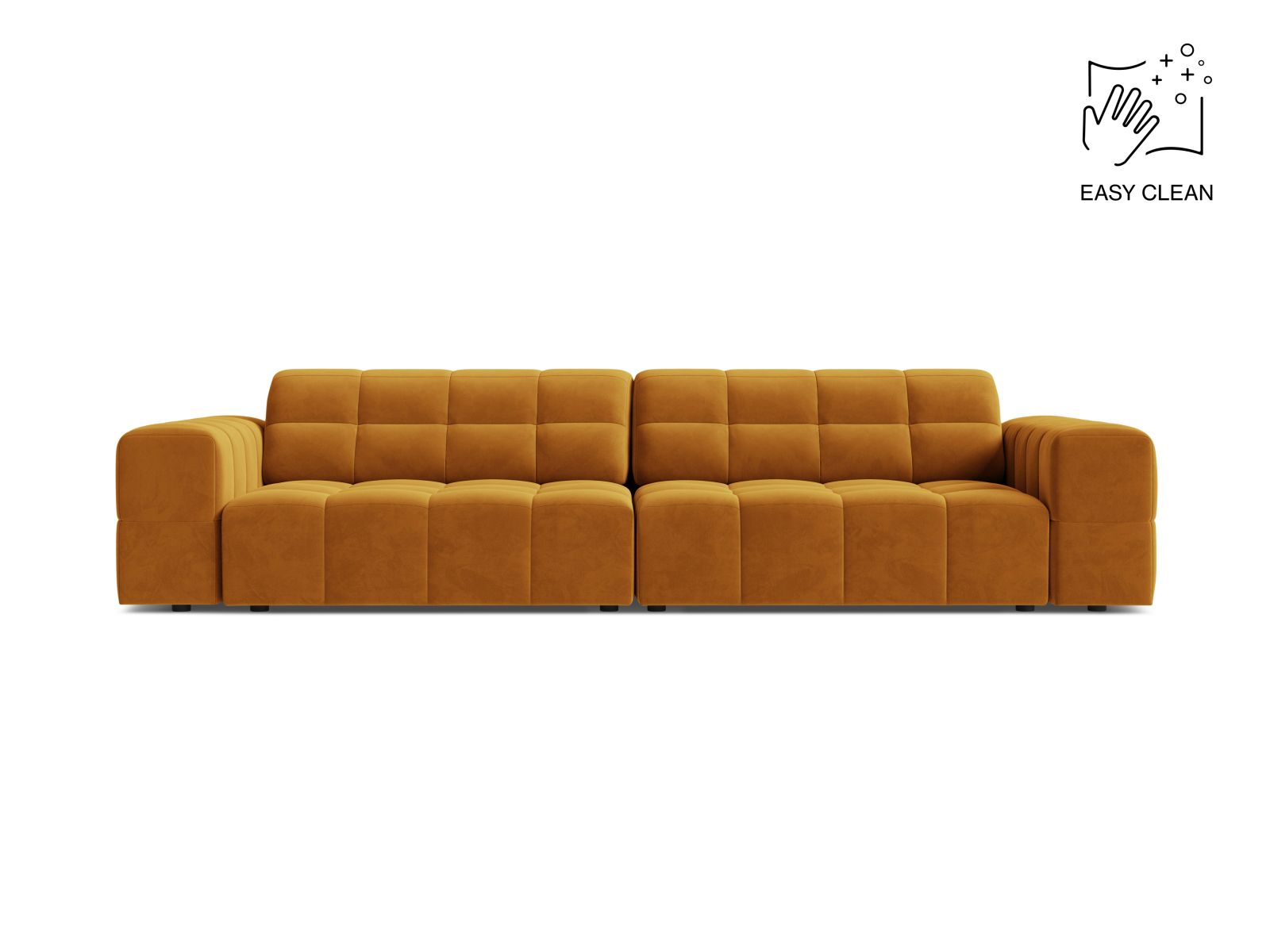 Velvet Sofa, "Jennifer", 4 Seats, 252x102x78