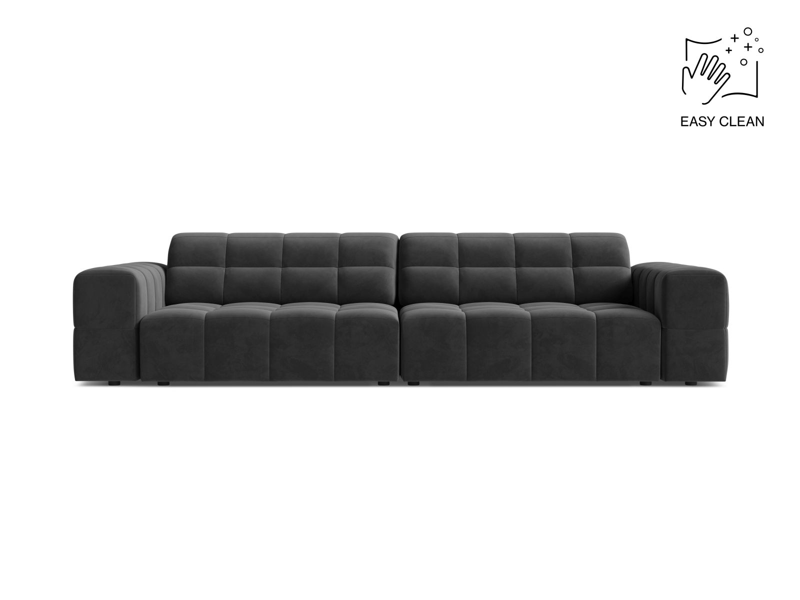 Velvet Sofa, "Jennifer", 4 Seats, 252x102x78