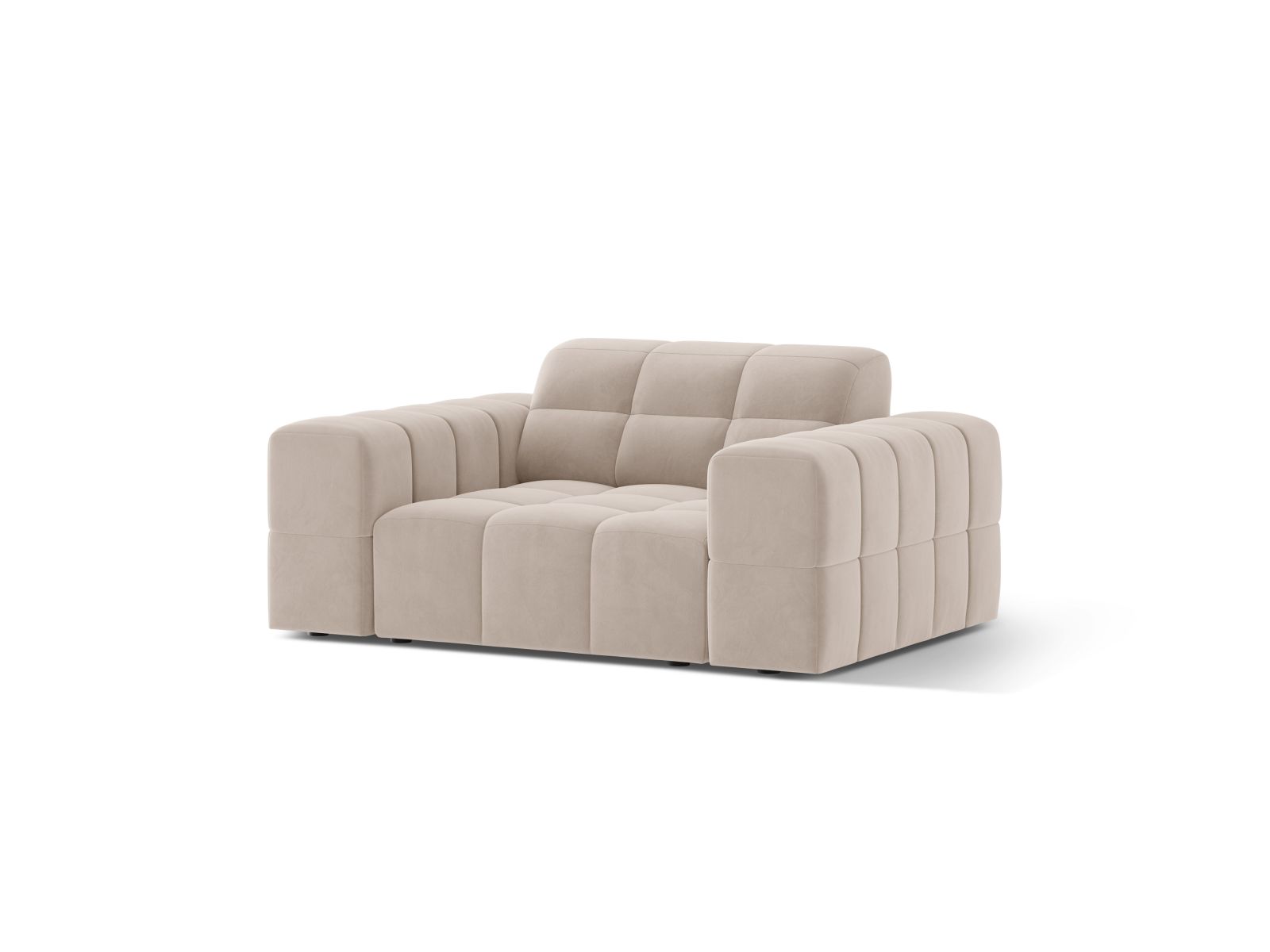 Velvet Armchair, "Jennifer", 1 Seat, 132x102x78