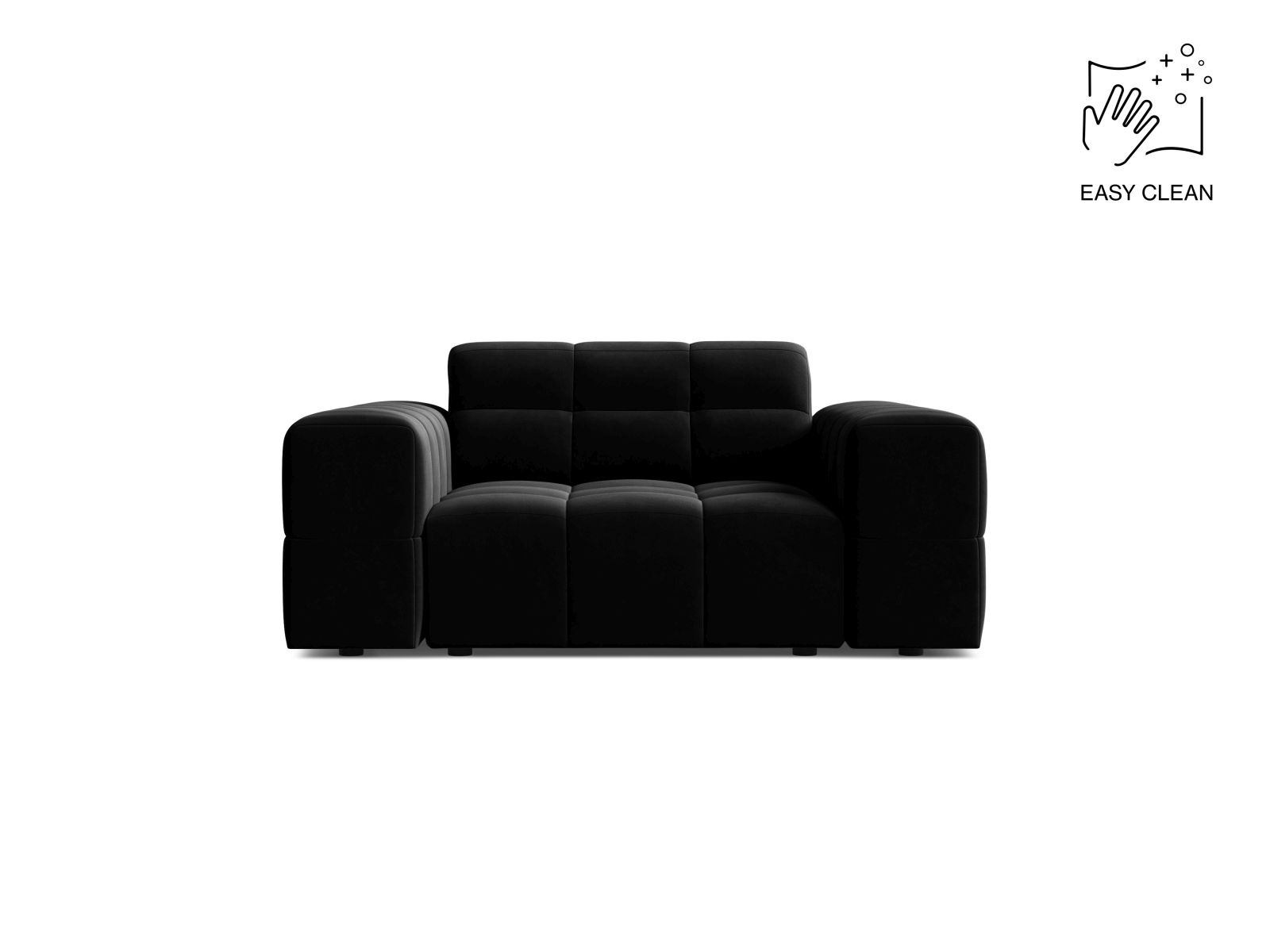 Velvet Armchair, "Jennifer", 1 Seat, 132x102x78