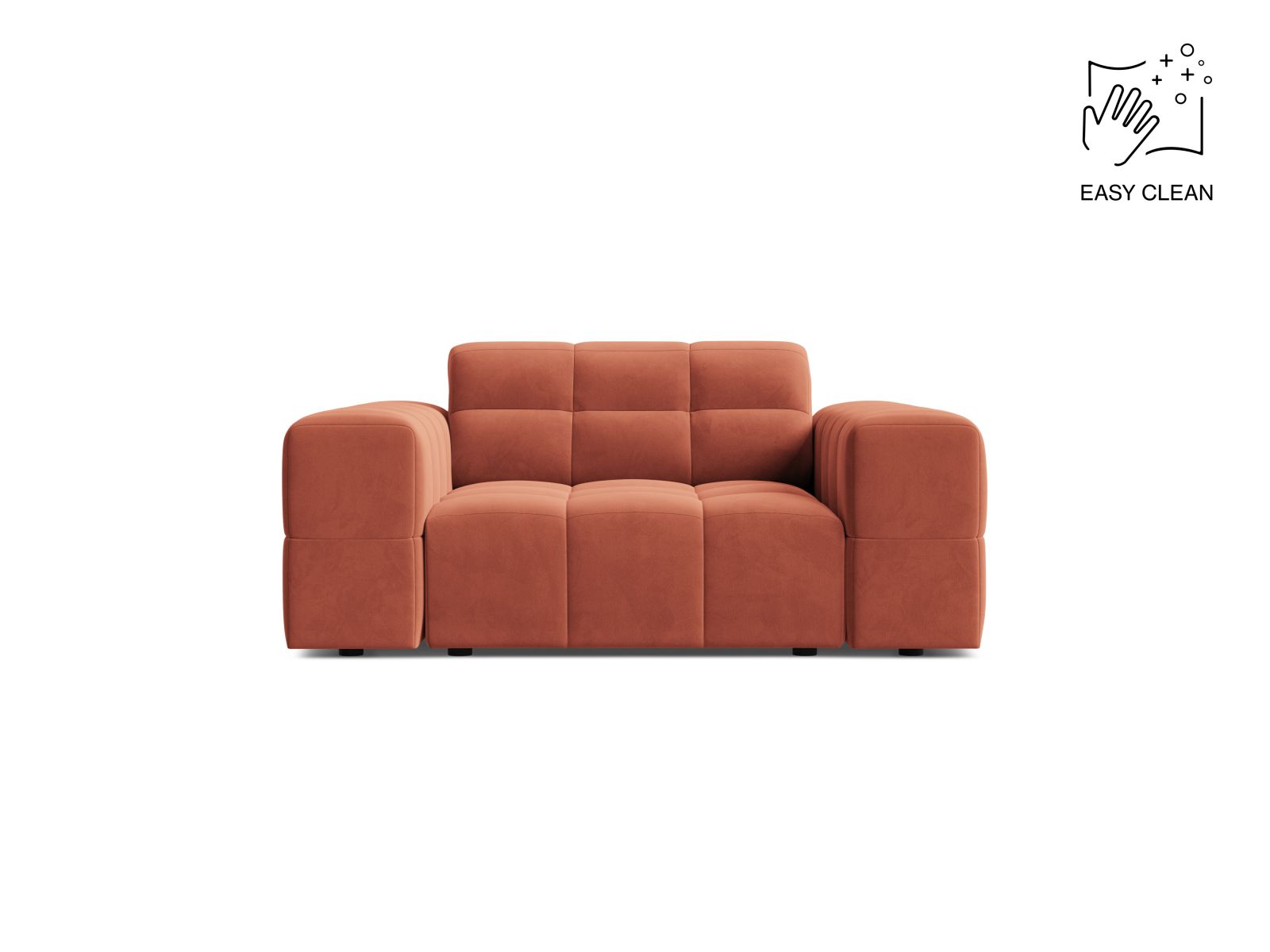 Velvet Armchair, "Jennifer", 1 Seat, 132x102x78
