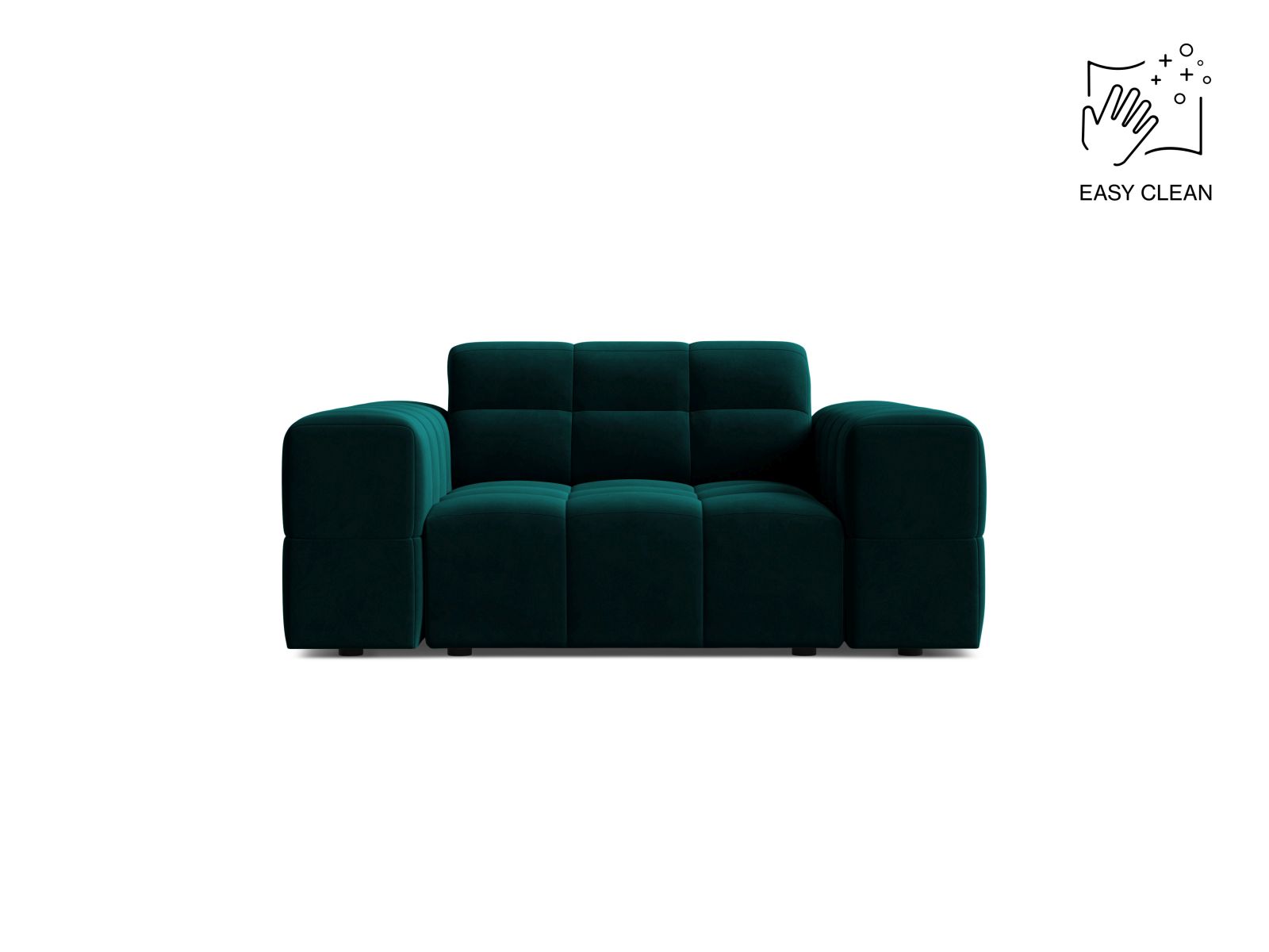 Velvet Armchair, "Jennifer", 1 Seat, 132x102x78