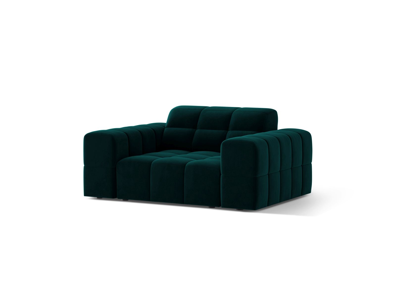 Velvet Armchair, "Jennifer", 1 Seat, 132x102x78