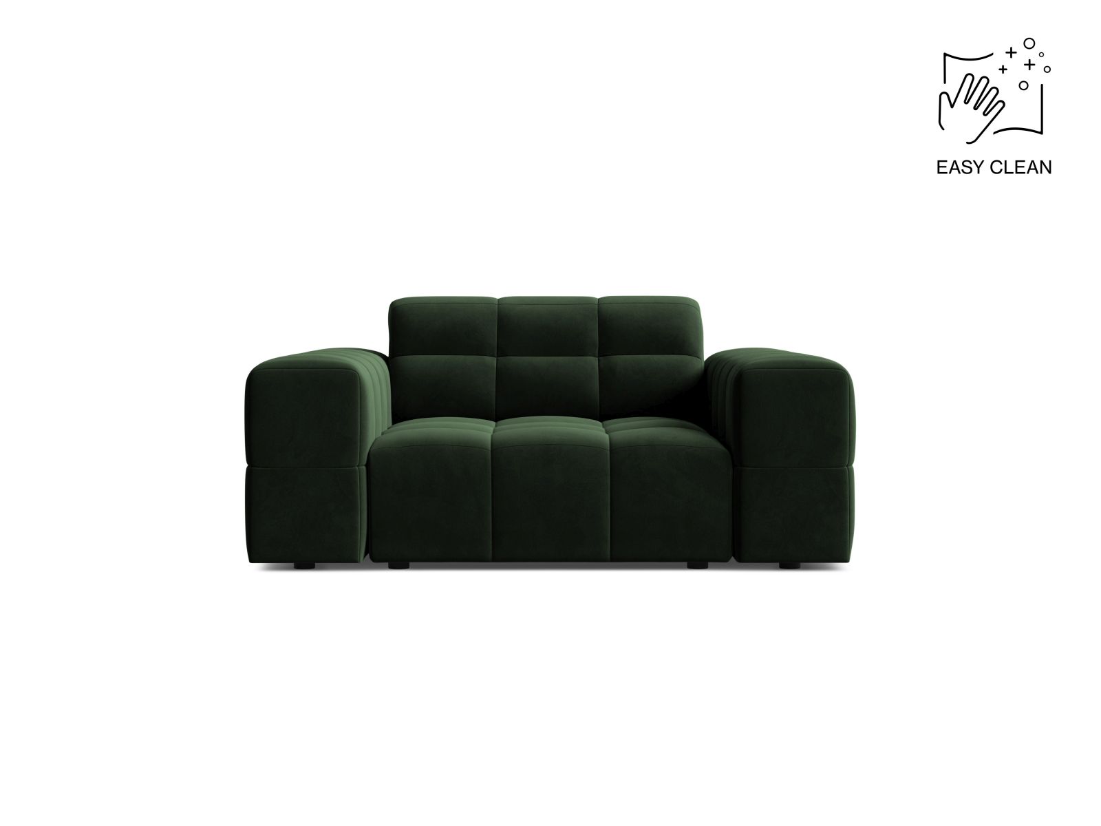 Velvet Armchair, "Jennifer", 1 Seat, 132x102x78