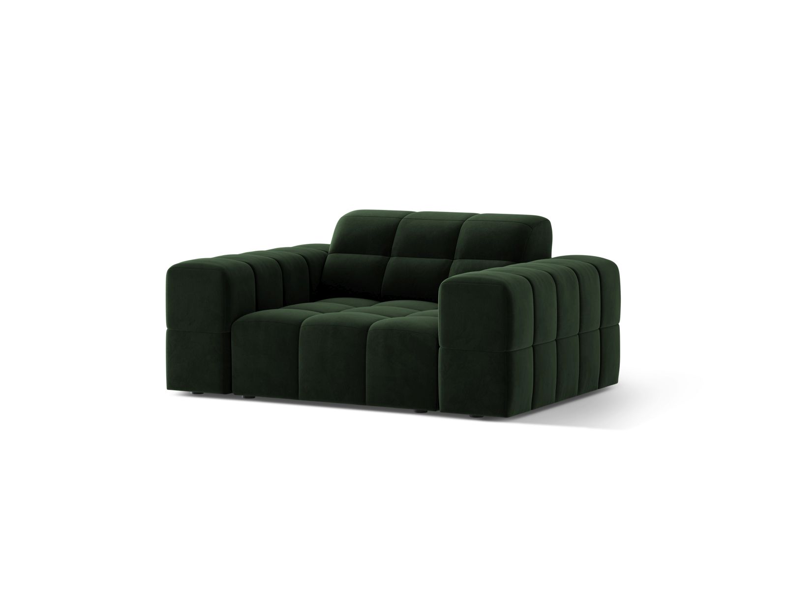 Velvet Armchair, "Jennifer", 1 Seat, 132x102x78