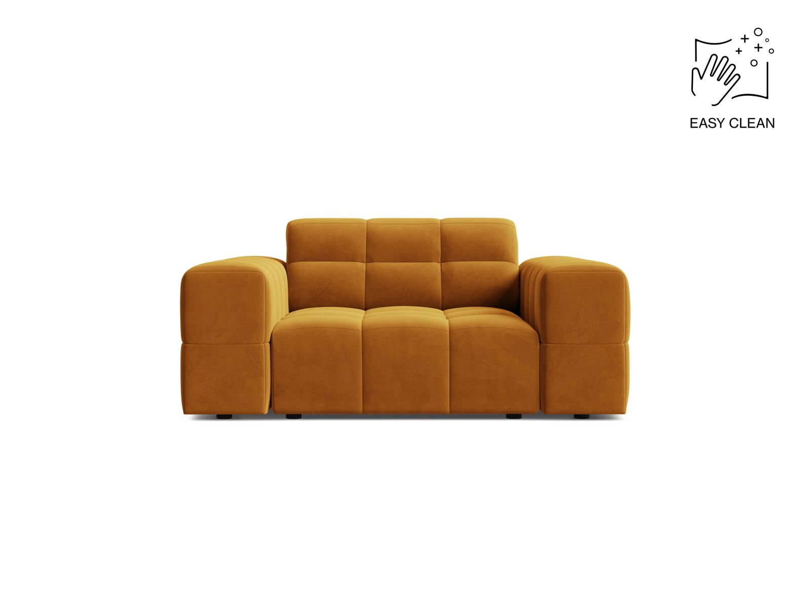 Velvet Armchair, "Jennifer", 1 Seat, 132x102x78