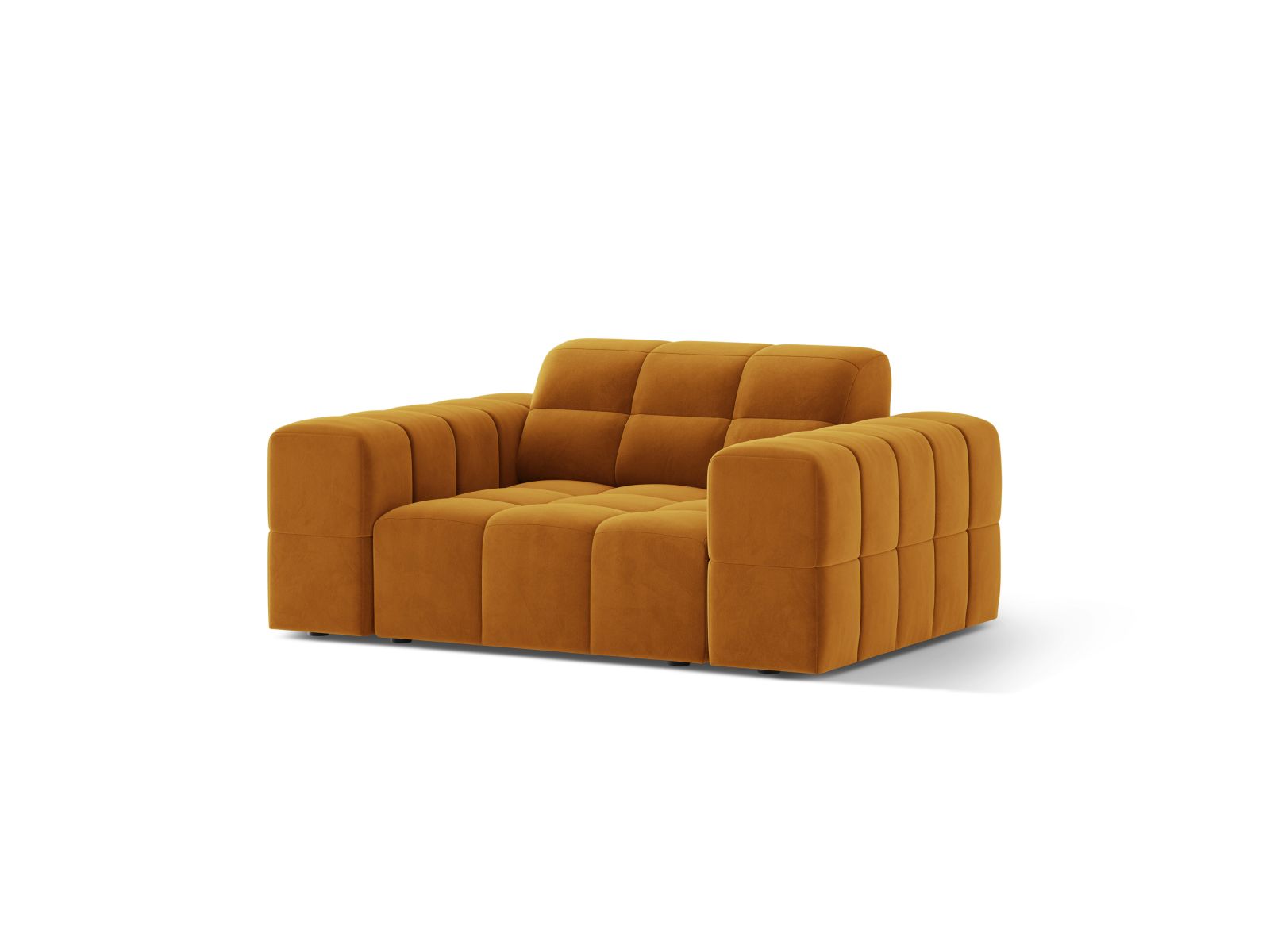 Velvet Armchair, "Jennifer", 1 Seat, 132x102x78