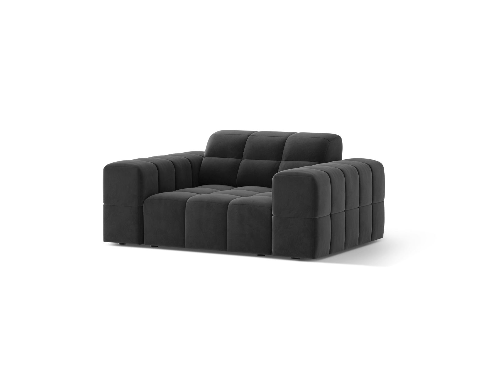 Velvet Armchair, "Jennifer", 1 Seat, 132x102x78
