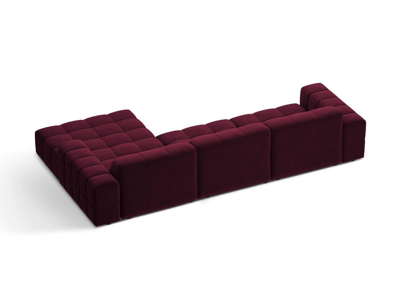 Velvet Right Corner Sofa, "Jennifer", 4 Seats, 294x167x78