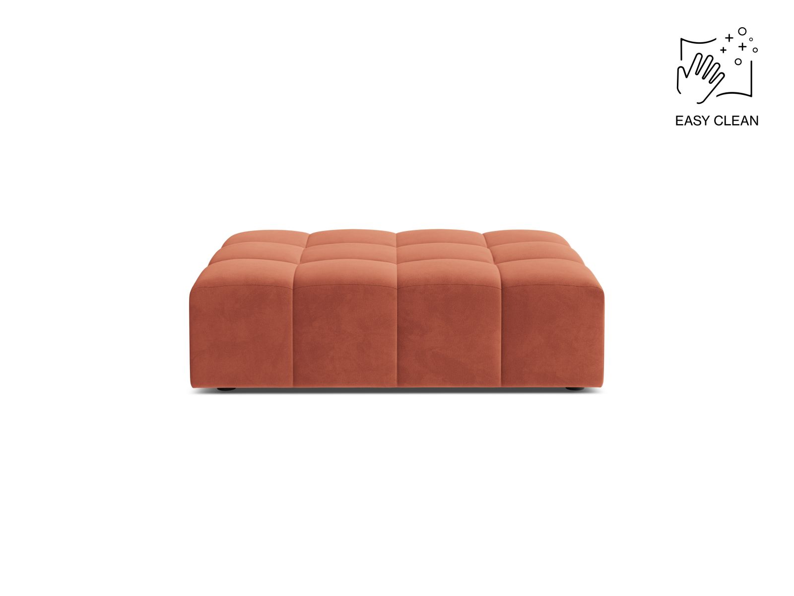 Velvet Pouf, "Jennifer", 1 Seat, 102x84x42