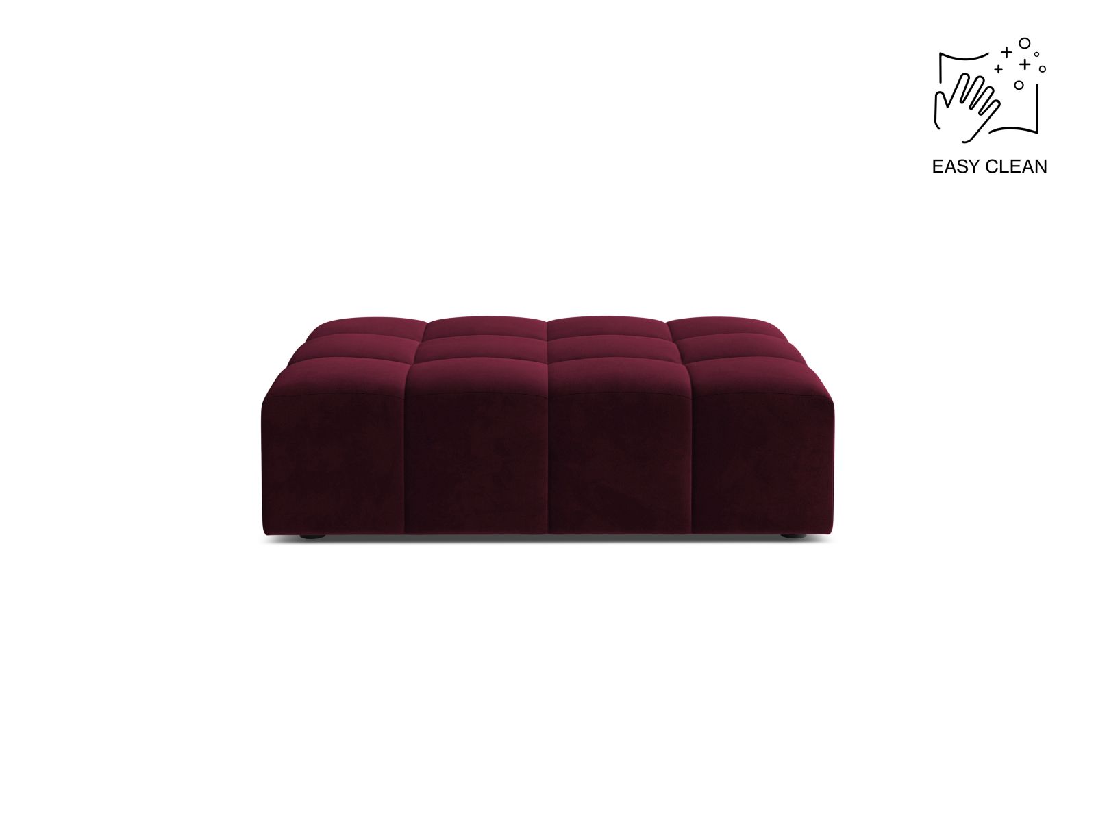 Velvet Pouf, "Jennifer", 1 Seat, 102x84x42