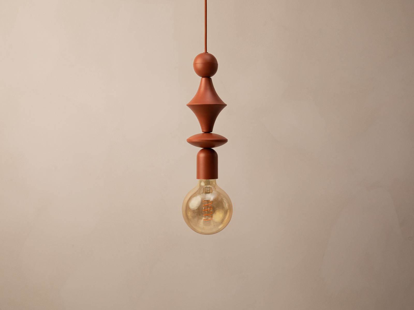 Pendant Lamp, "Halo", 10x10x150