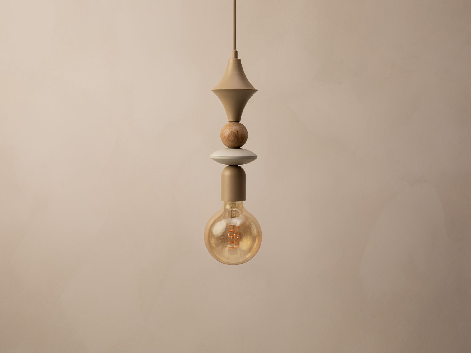 Pendant Lamp, "Halo", 10x10x150
