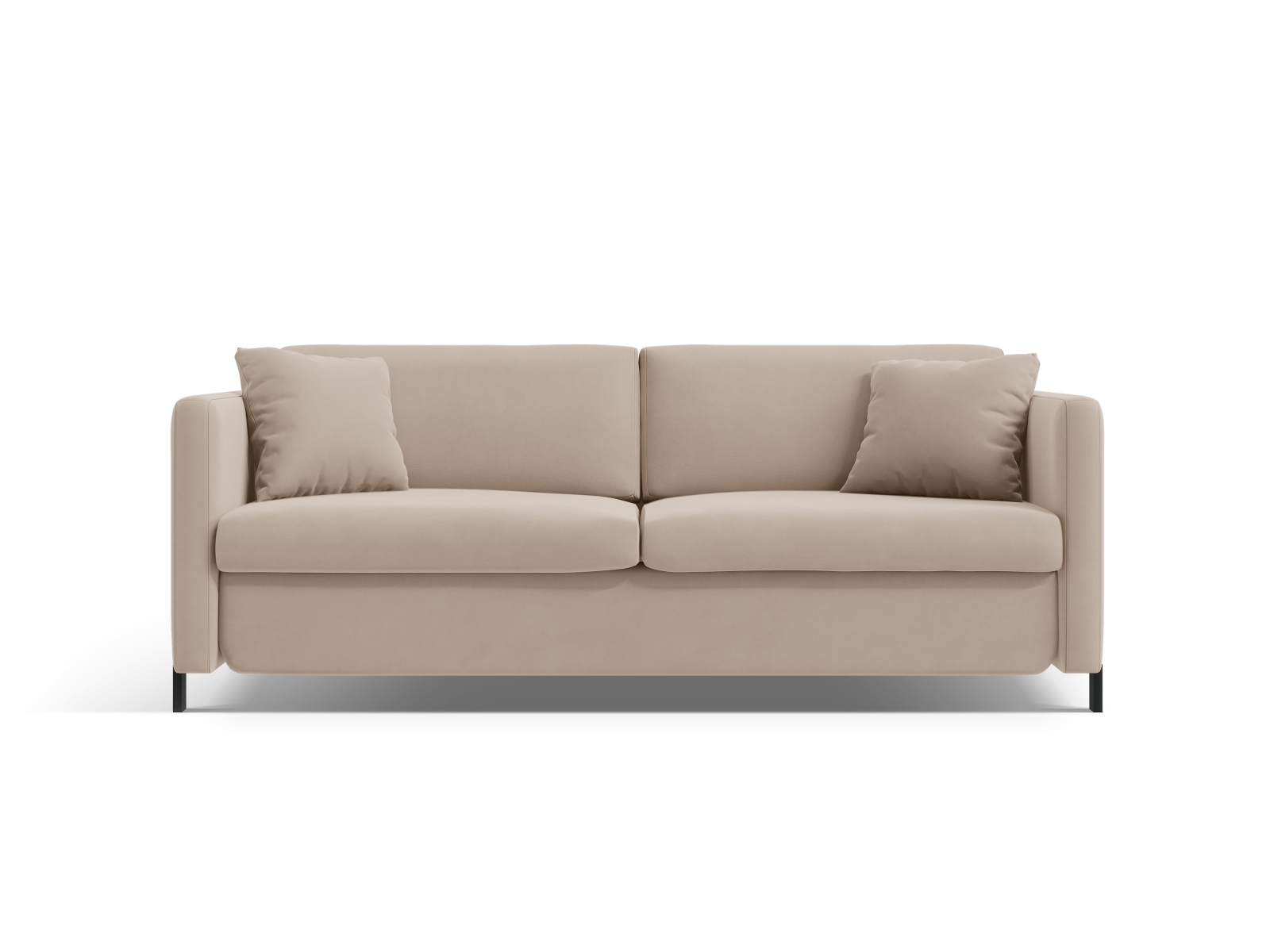 Velvet Sofa With Bed Function, "Gloria", 2 Seats, 186x102x88