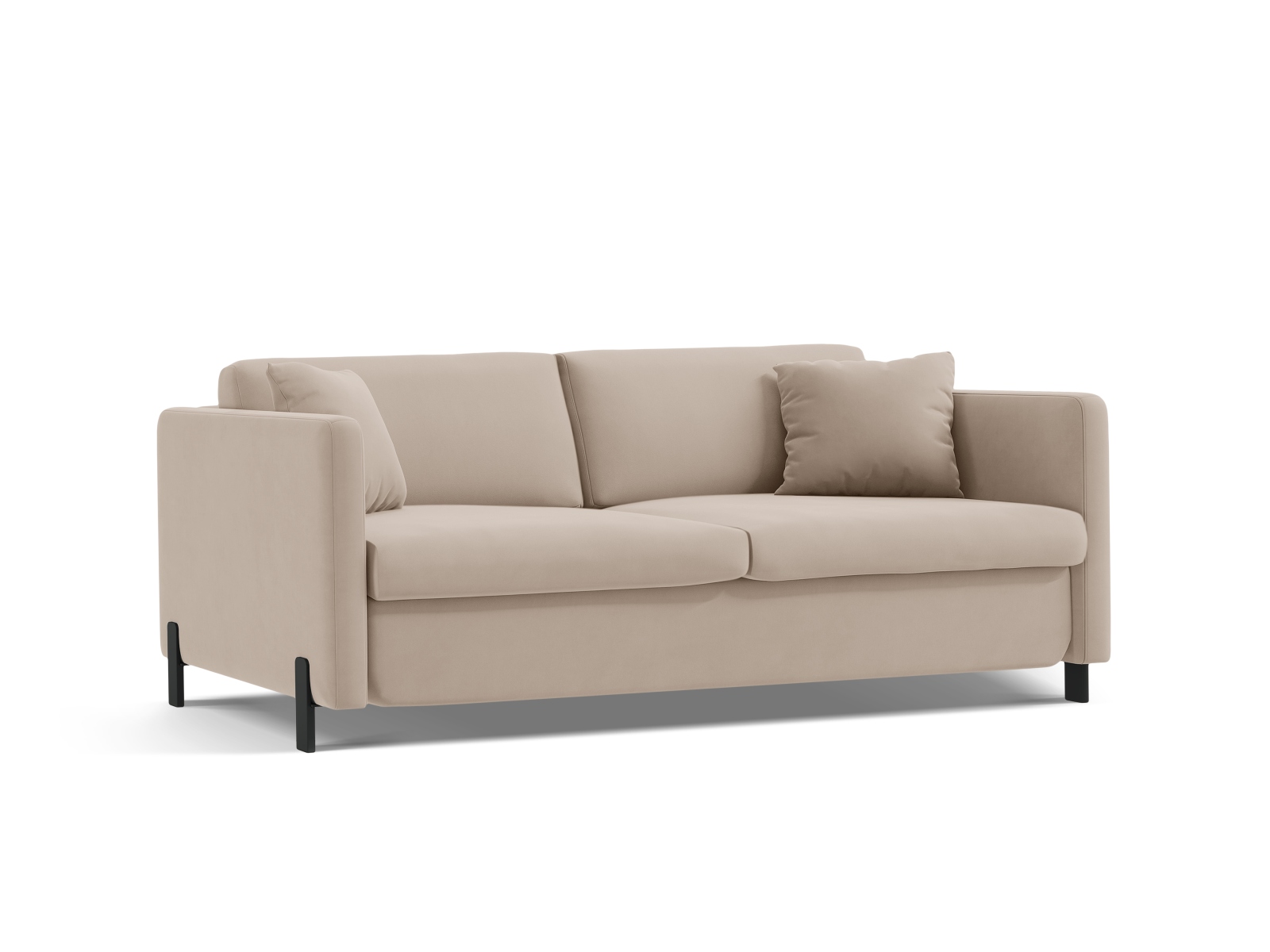 Velvet Sofa With Bed Function, "Gloria", 2 Seats, 186x102x88
