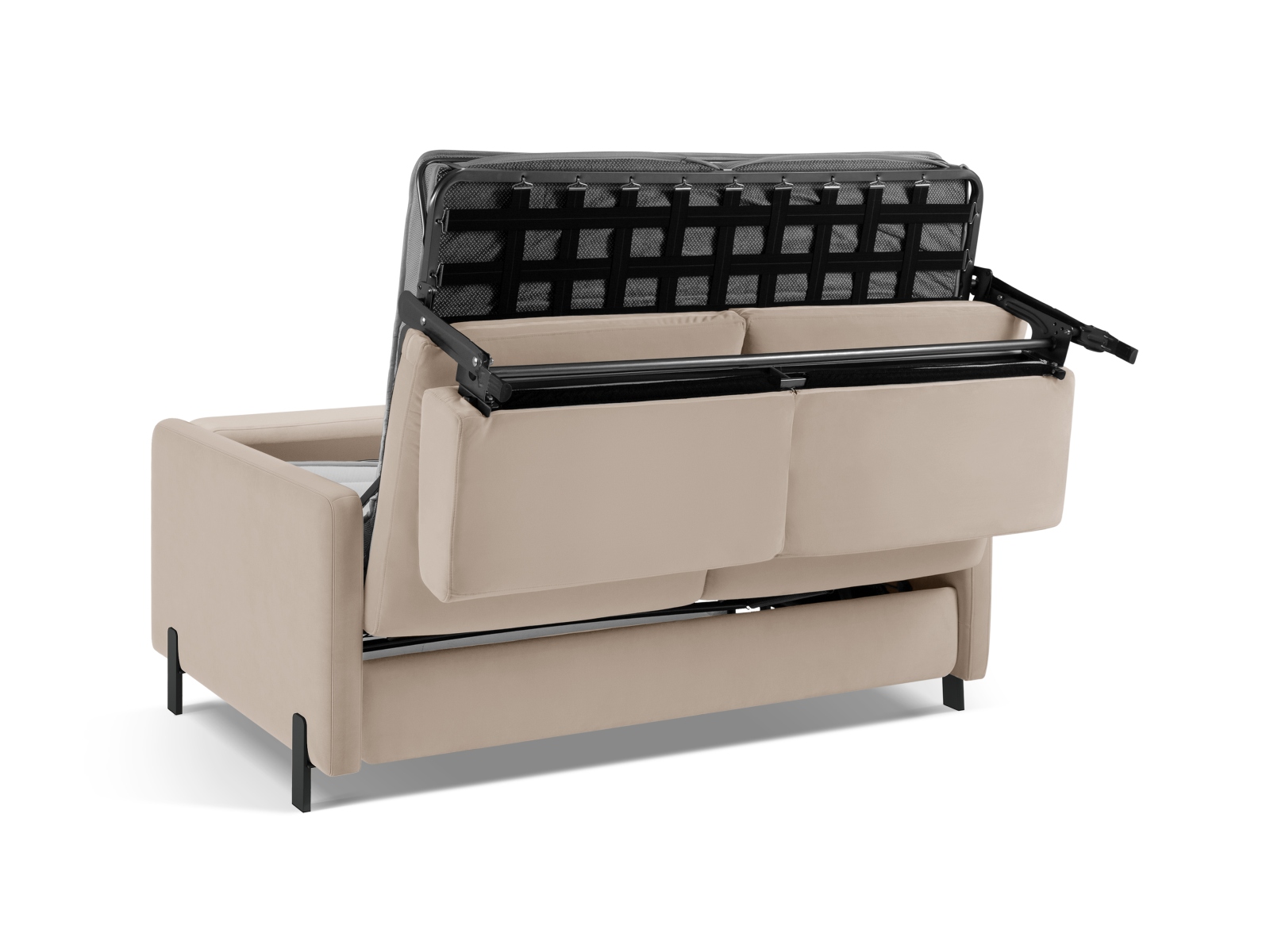 Velvet Sofa With Bed Function, "Gloria", 2 Seats, 186x102x88