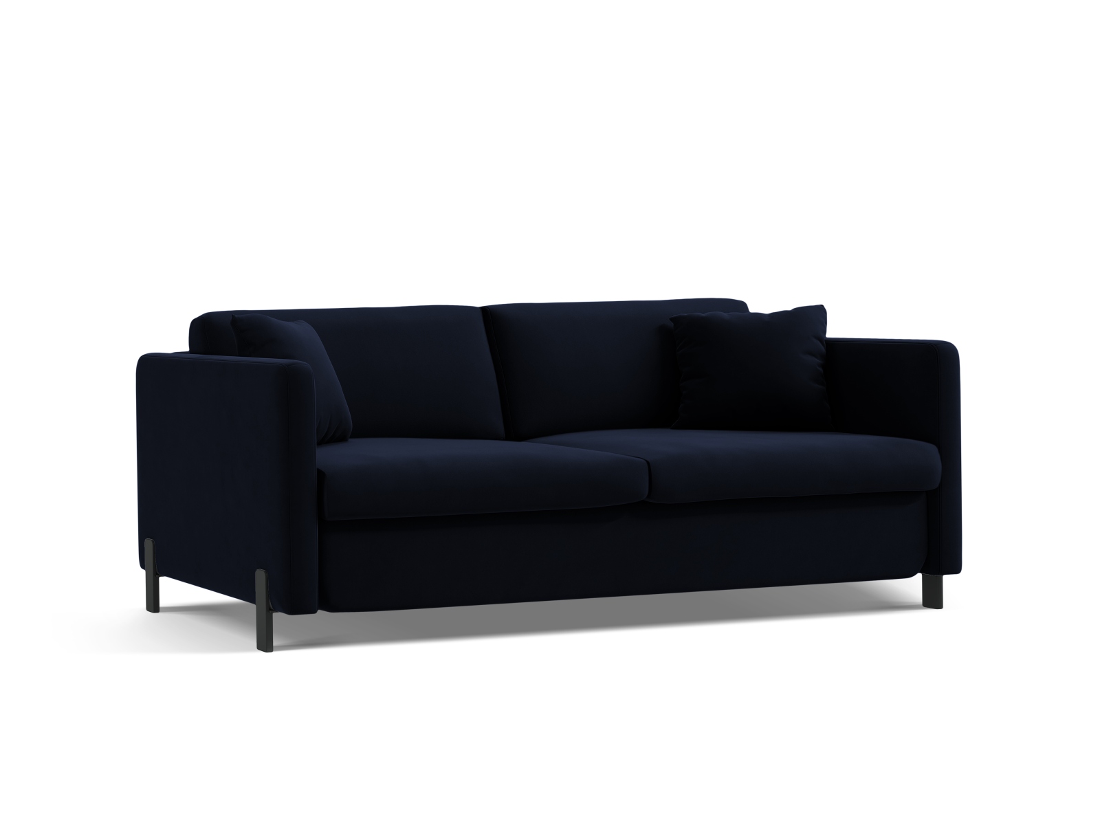 Velvet Sofa With Bed Function, "Gloria", 2 Seats, 186x102x88