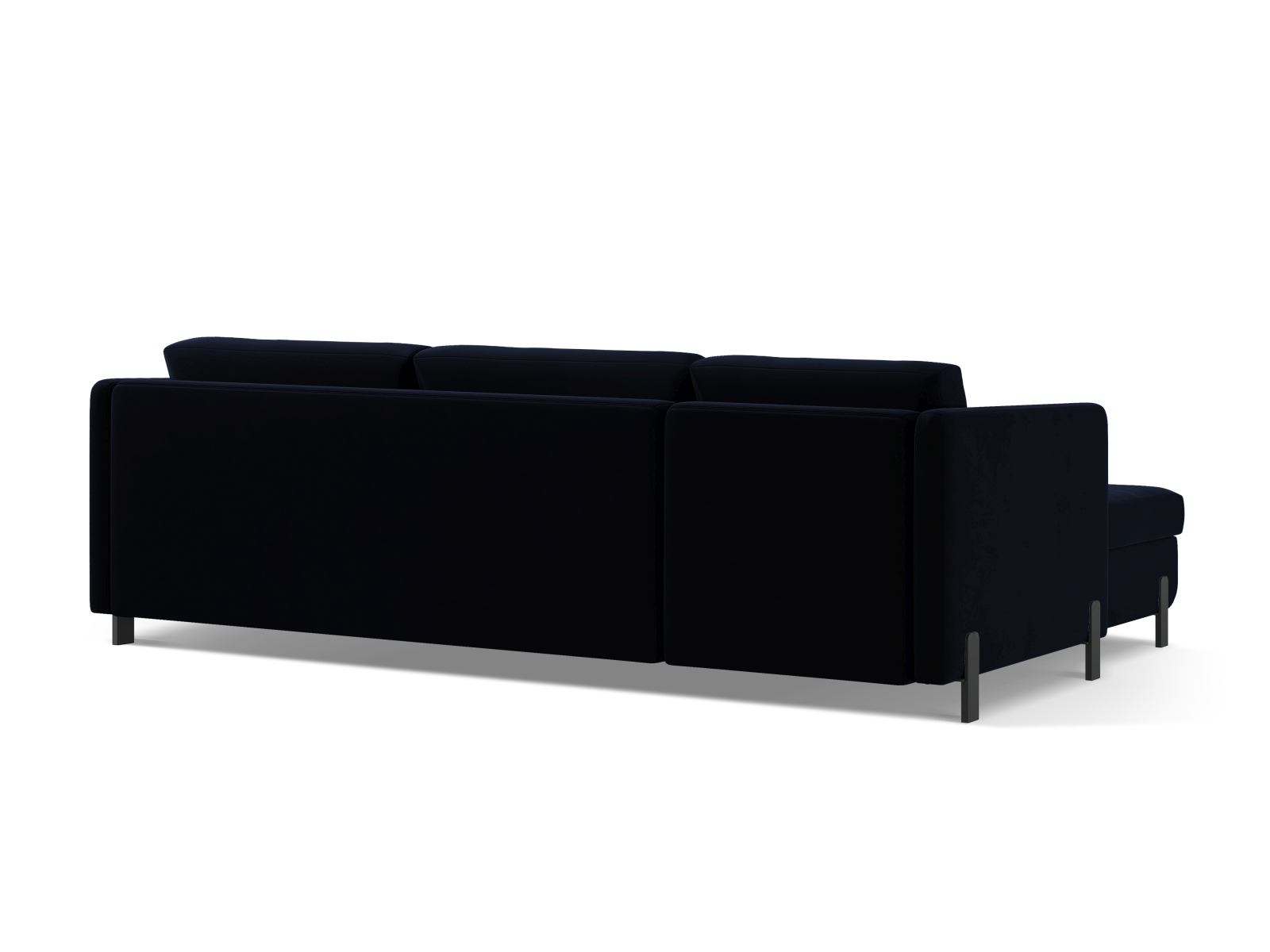 Velvet Right Corner Sofa With Bed Function, "Gloria", 5 Seats, 286x170x88