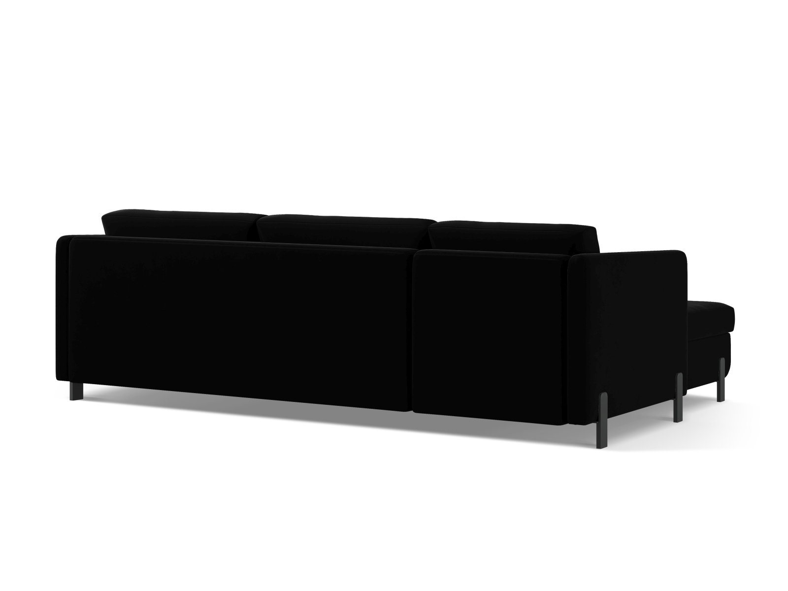 Velvet Right Corner Sofa With Bed Function, "Gloria", 5 Seats, 286x170x88