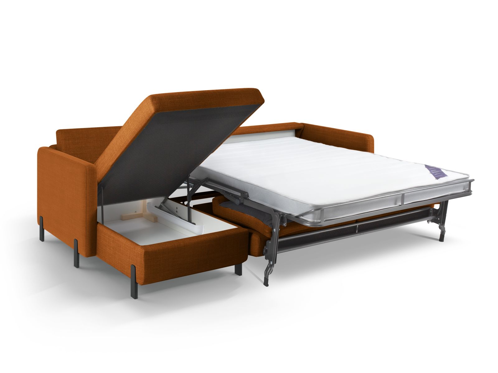 Left Corner Sofa With Bed Function And Box, "Gloria", 5 Seats, 286x170x88