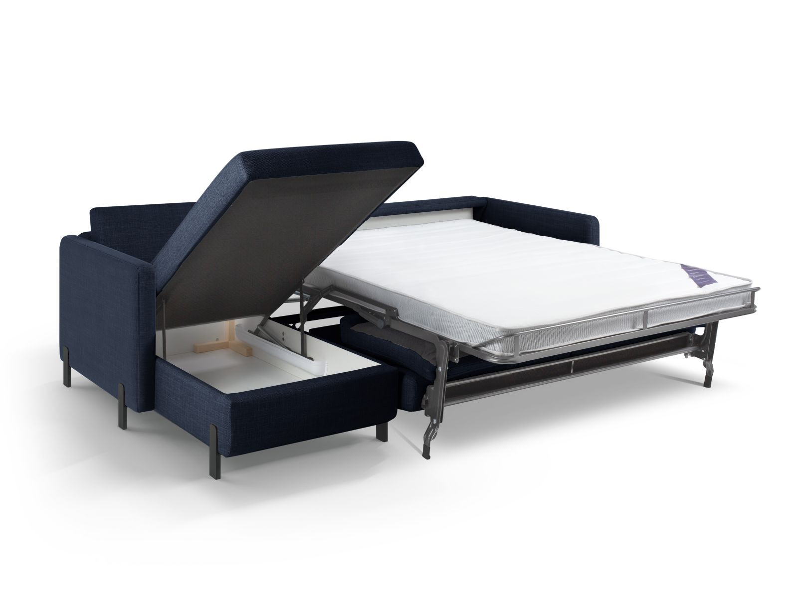 Left Corner Sofa With Bed Function And Box, "Gloria", 5 Seats, 286x170x88