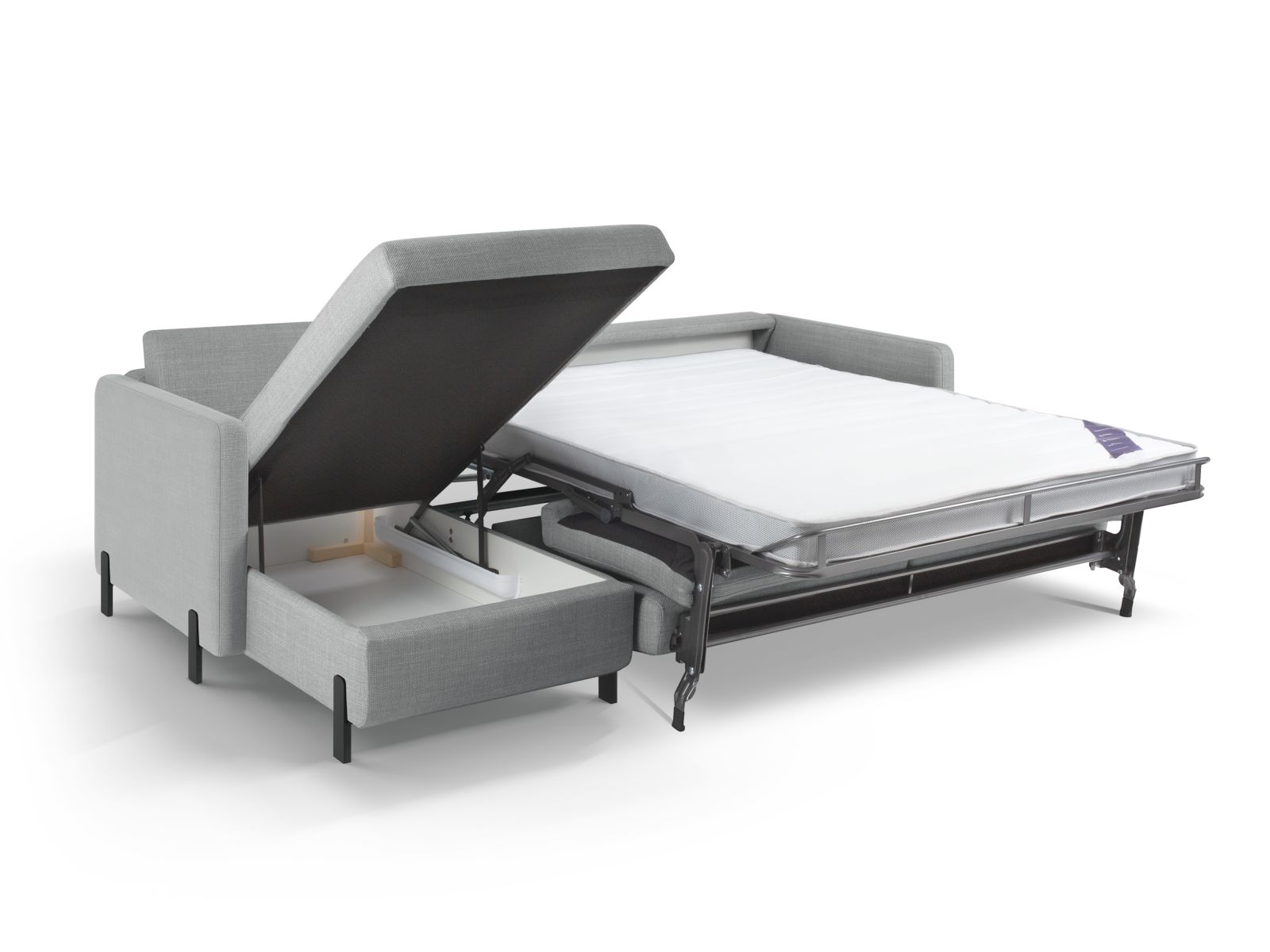 Left Corner Sofa With Bed Function And Box, "Gloria", 5 Seats, 286x170x88
