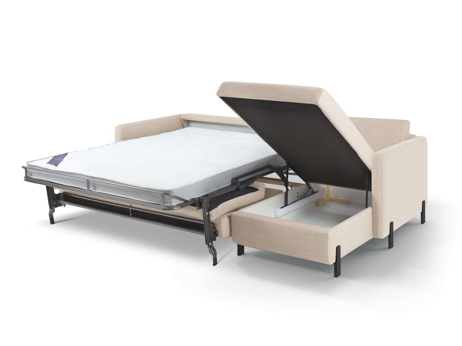 Right Corner Sofa With Bed Function And Box, "Gloria", 5 Seats, 286x170x88