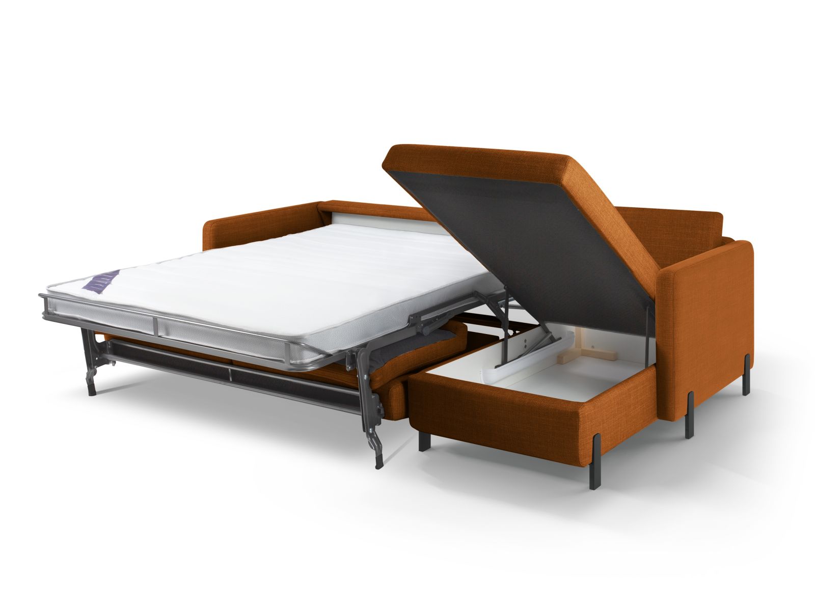 Right Corner Sofa With Bed Function And Box, "Gloria", 5 Seats, 286x170x88
