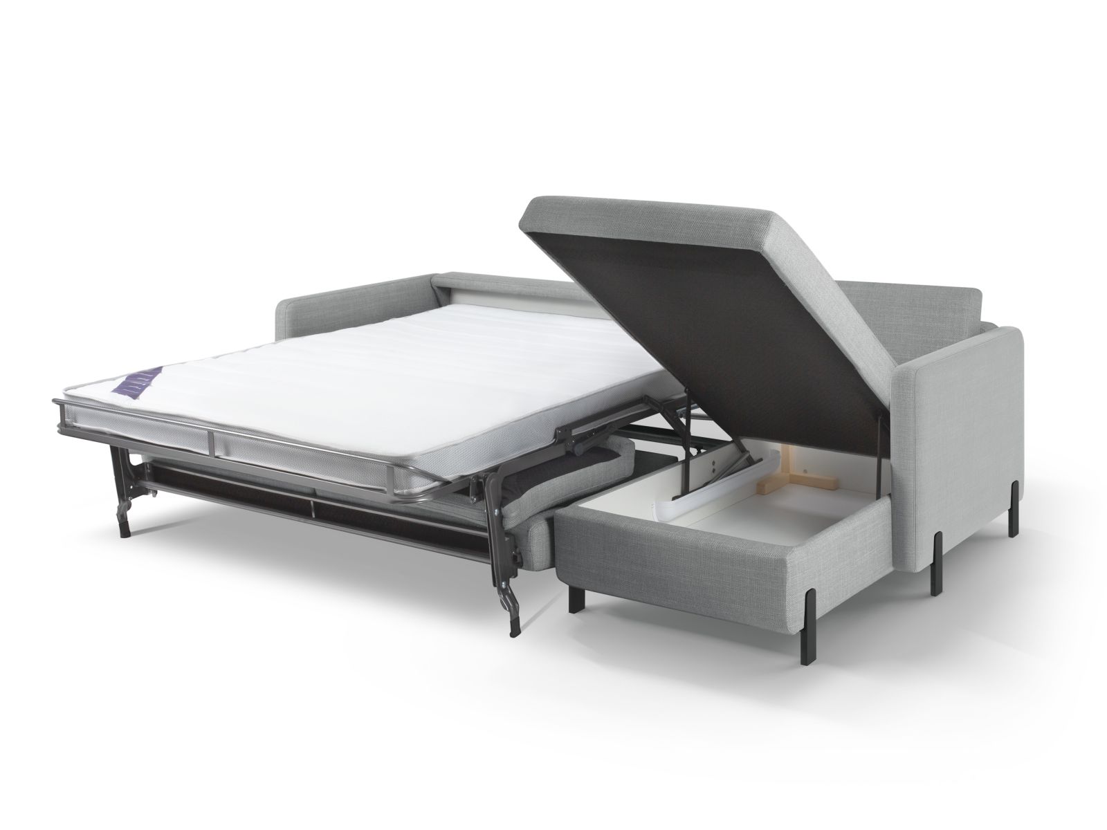 Right Corner Sofa With Bed Function And Box, "Gloria", 5 Seats, 286x170x88