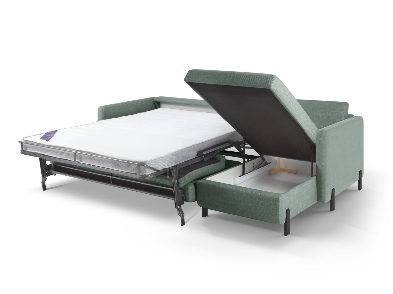 Right Corner Sofa With Bed Function And Box, "Gloria", 5 Seats, 286x170x88