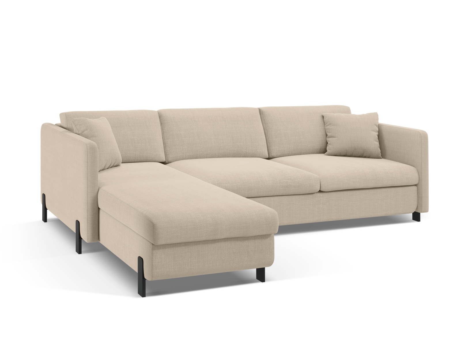 Left Corner Sofa With Bed Function And Box, "Gloria", 4 Seats, 266x170x88