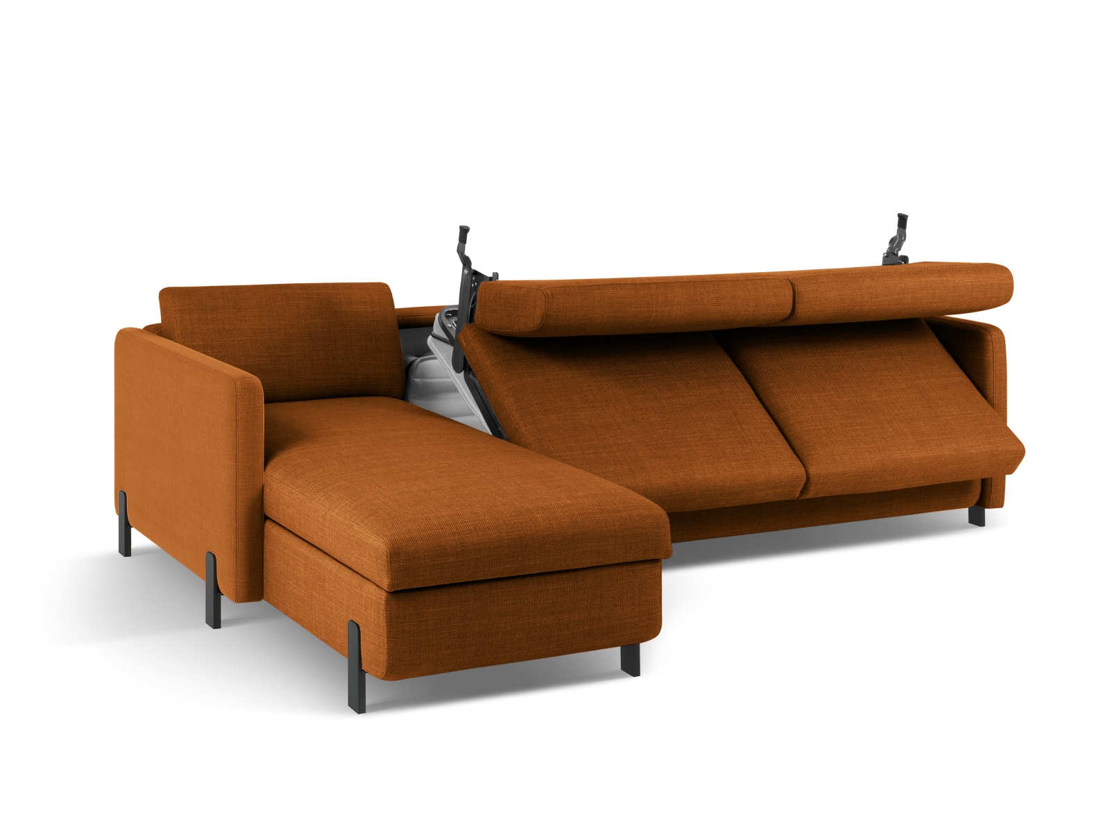 Left Corner Sofa With Bed Function And Box, "Gloria", 4 Seats, 266x170x88