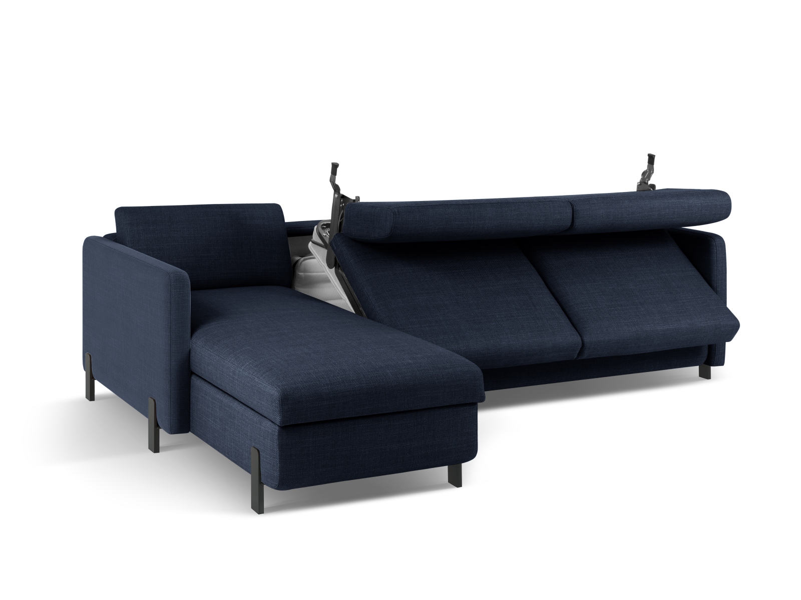Left Corner Sofa With Bed Function And Box, "Gloria", 4 Seats, 266x170x88