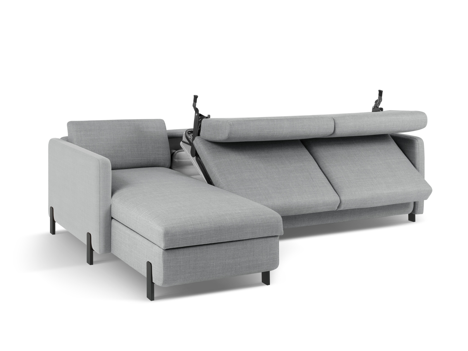 Left Corner Sofa With Bed Function And Box, "Gloria", 4 Seats, 266x170x88