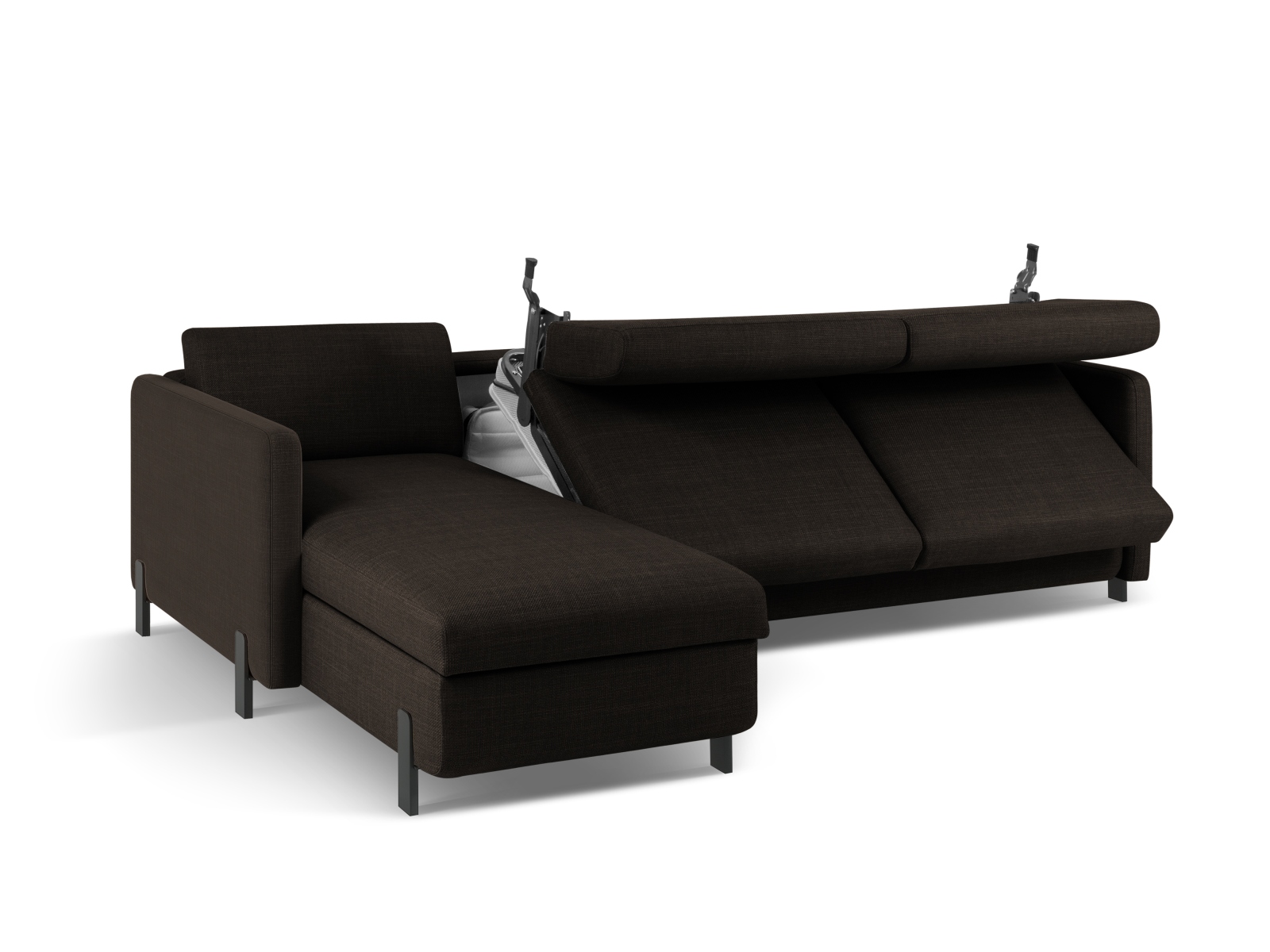 Left Corner Sofa With Bed Function And Box, "Gloria", 4 Seats, 266x170x88