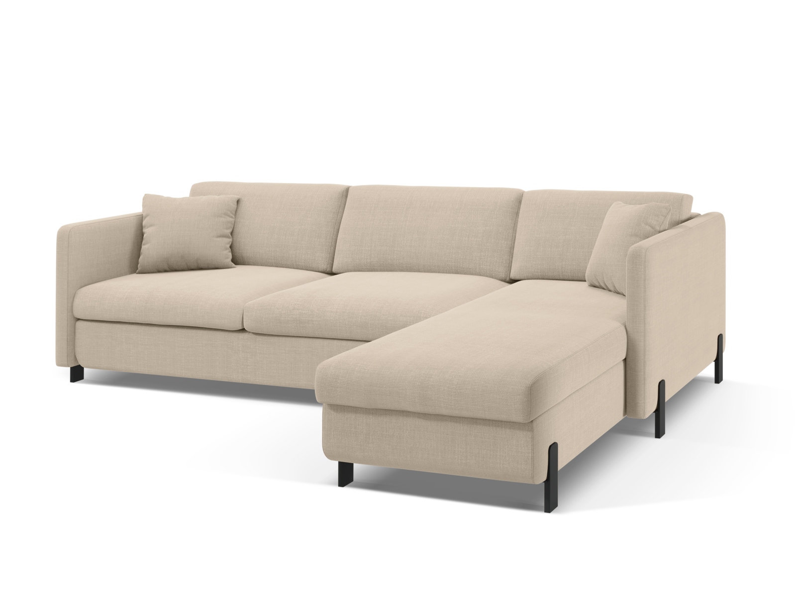 Right Corner Sofa With Bed Function And Box, "Gloria", 4 Seats, 266x170x88