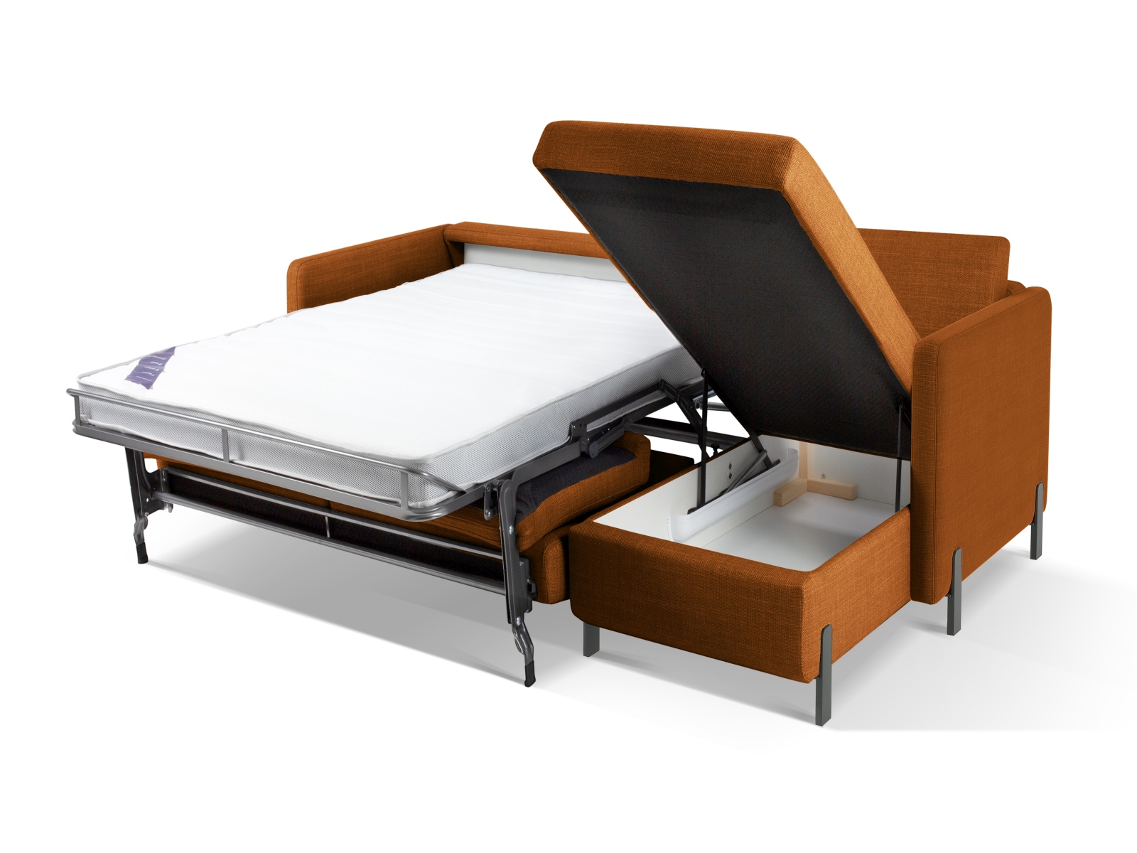 Right Corner Sofa With Bed Function And Box, "Gloria", 4 Seats, 266x170x88