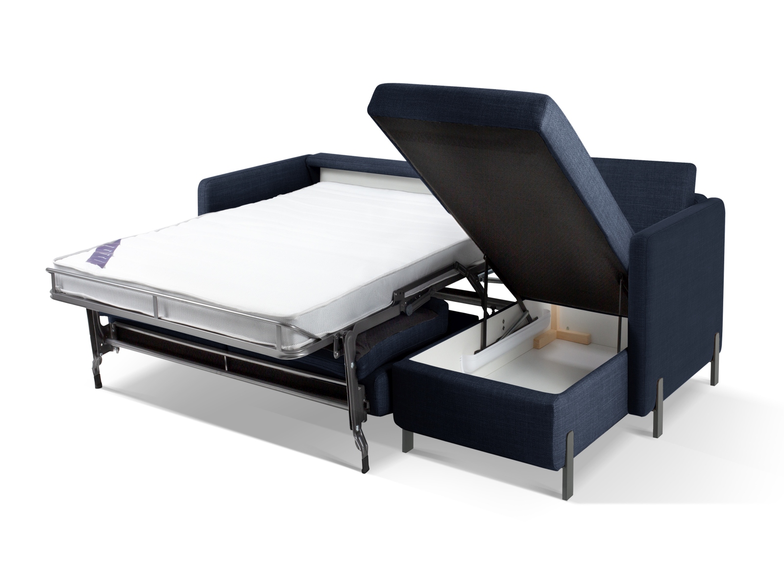 Right Corner Sofa With Bed Function And Box, "Gloria", 4 Seats, 266x170x88