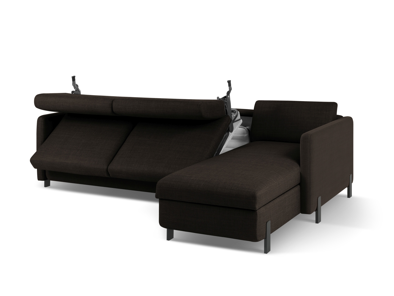 Right Corner Sofa With Bed Function And Box, "Gloria", 4 Seats, 266x170x88