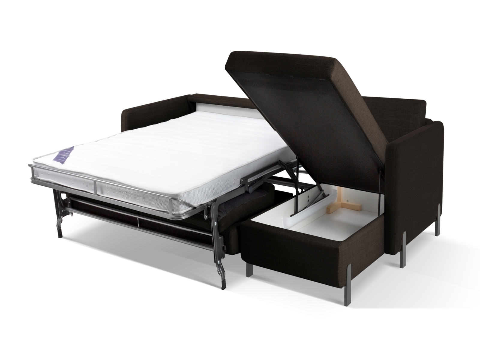 Right Corner Sofa With Bed Function And Box, "Gloria", 4 Seats, 266x170x88