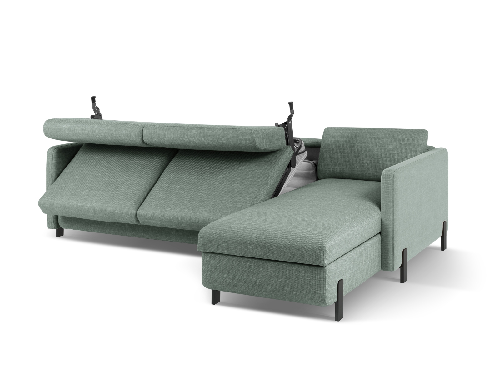 Right Corner Sofa With Bed Function And Box, "Gloria", 4 Seats, 266x170x88