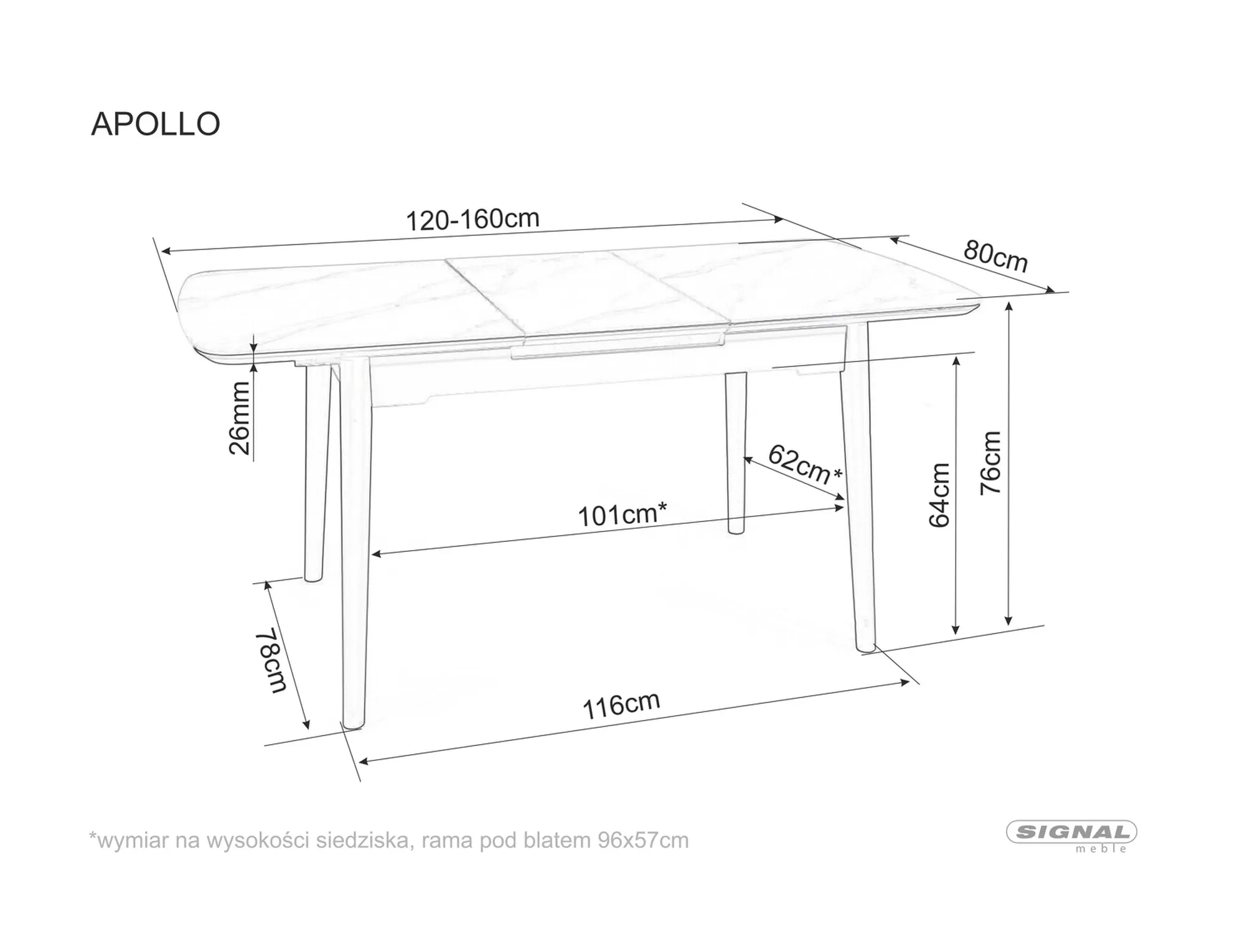 Stół Apollo