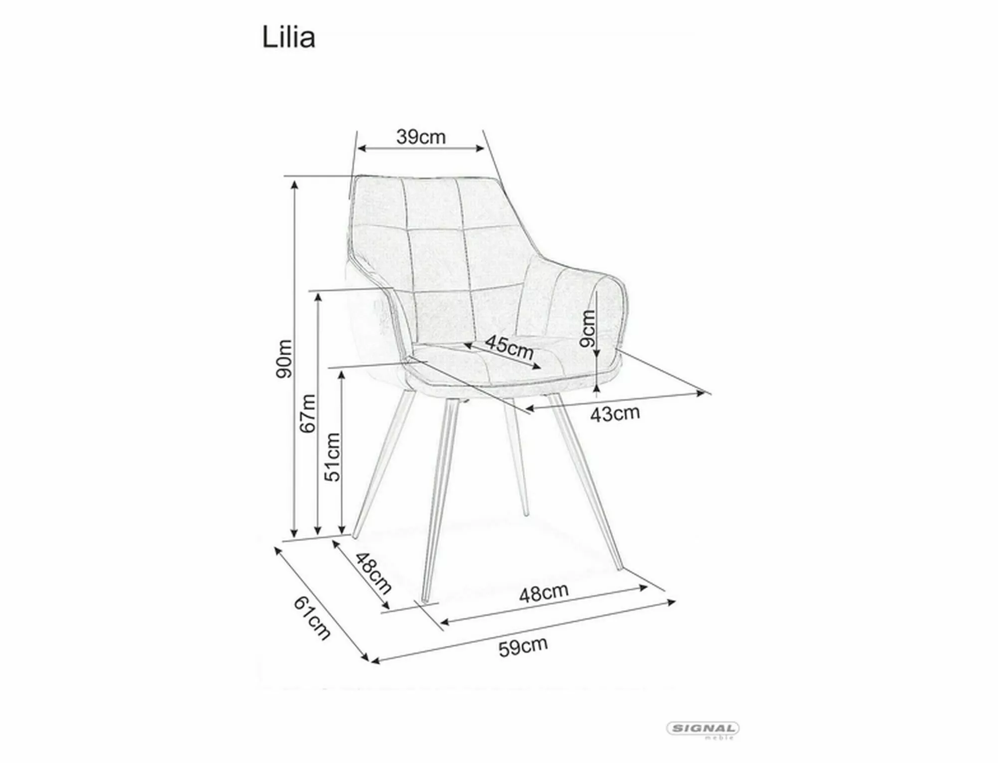 Krzesło Lilia Velvet