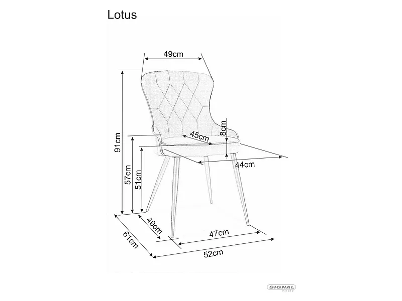 Krzesło Lotus Velvet